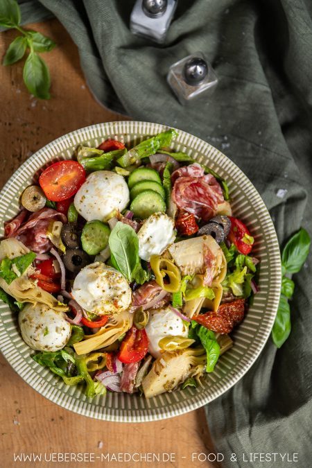 Italienischer Salat Rezept mit Dressing von ÜberSee-Mädchen Foodblog vom Bodensee